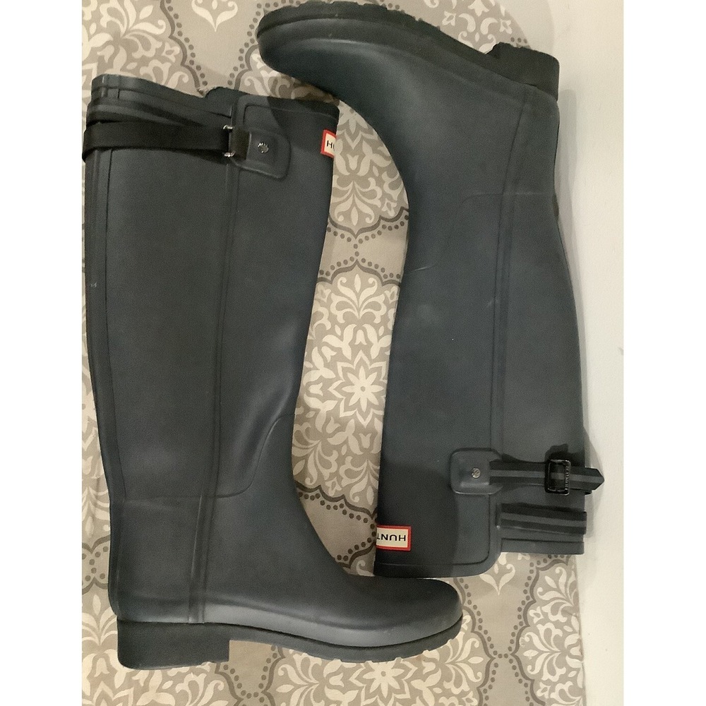 Hunter Original Wellington Boots Men's Gray Rubber US Size 5